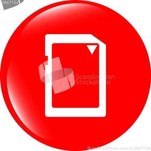 Image of Simple web icon: compact memory card button