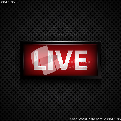 Image of Live message  studio sign 