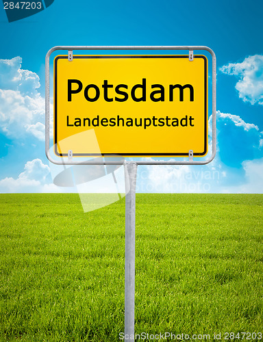 Image of city sign of Potsdam