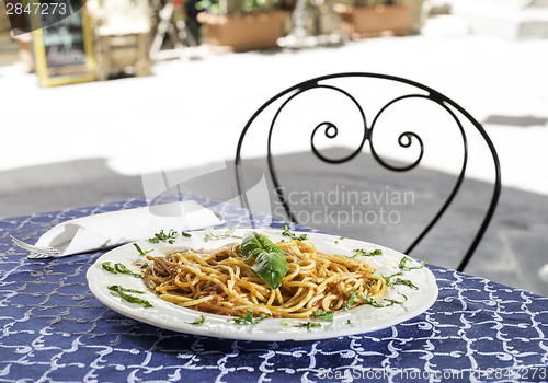 Image of Plate with italian pasta