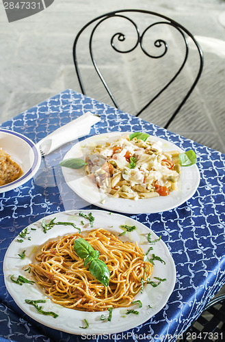 Image of Plate with italian pasta