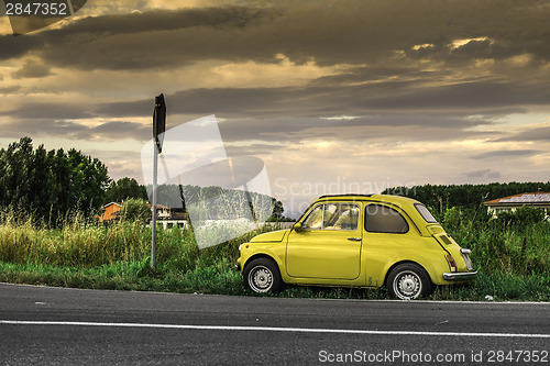 Image of Small vintage italian car Fiat Abarth