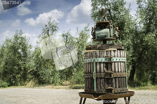 Image of Vinatge olive press
