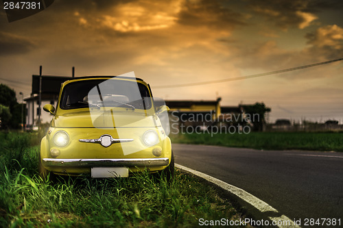 Image of Small vintage italian car Fiat Abarth