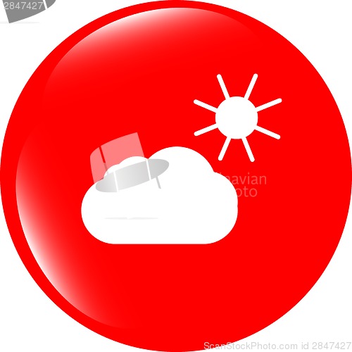 Image of Weather app web icon isolated on white background