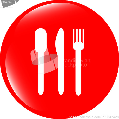 Image of food web glossy icon, button isolated on white