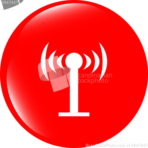 Image of Wifi symbol icon (button) isolated on white background