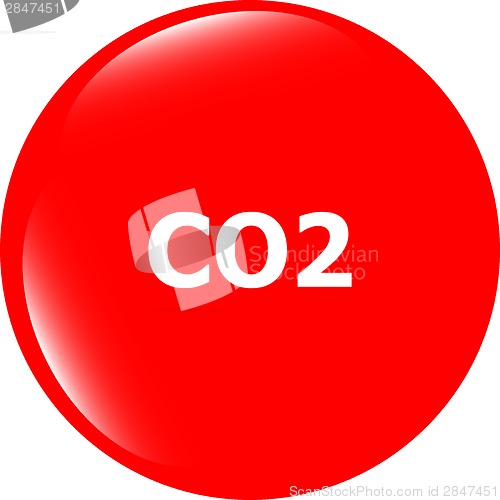 Image of carbon dioxide web app icon, web button