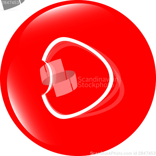 Image of speech cloud or stickers on web icon button isolated on white