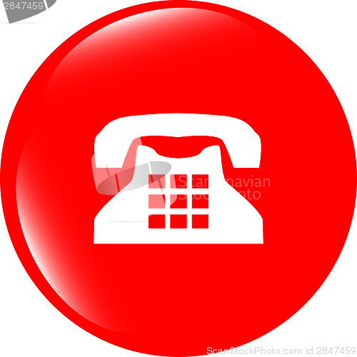 Image of illustration of a rotary phone, web button icon