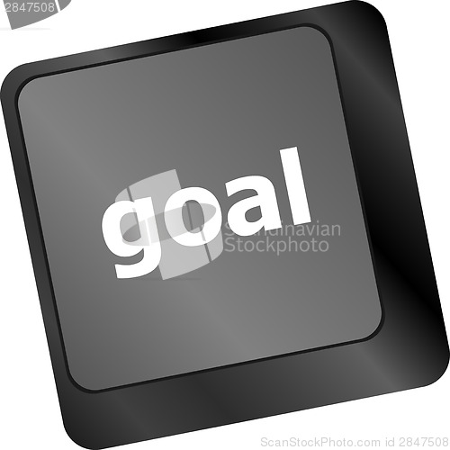 Image of Goal button on computer keyboard - business concept