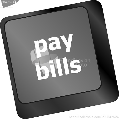 Image of bills button on the computer keyboard