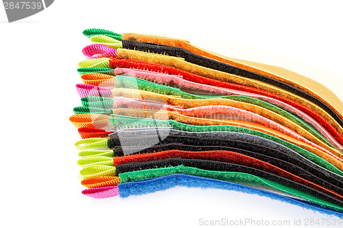 Image of Pack of Colorful Velcro Strips