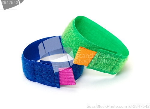 Image of Rings from Colorful Velcro Strips