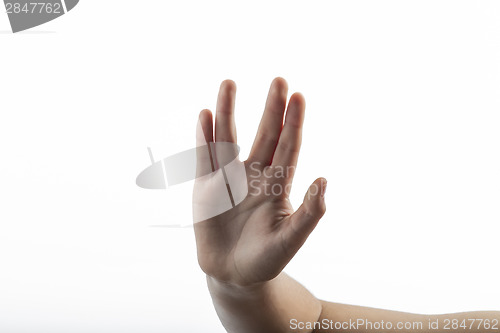 Image of Young hands make Vulcan Salute