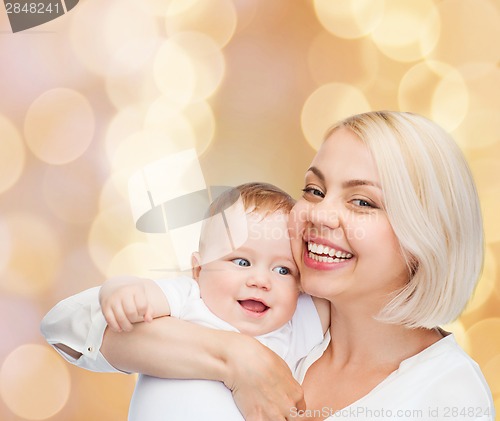 Image of happy mother with smiling baby