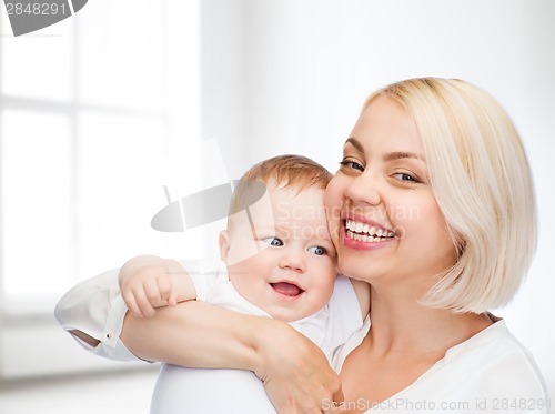 Image of happy mother with smiling baby