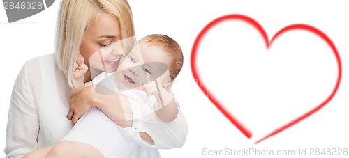 Image of happy mother with smiling baby