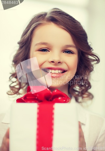 Image of girl with gift box