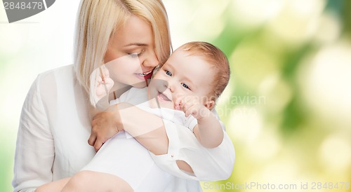 Image of happy mother with smiling baby