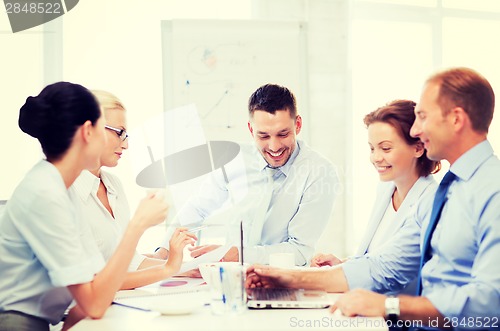 Image of business team having meeting in office