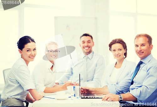 Image of business team having meeting in office