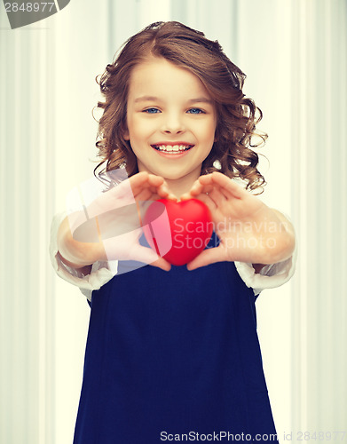 Image of girl with small heart