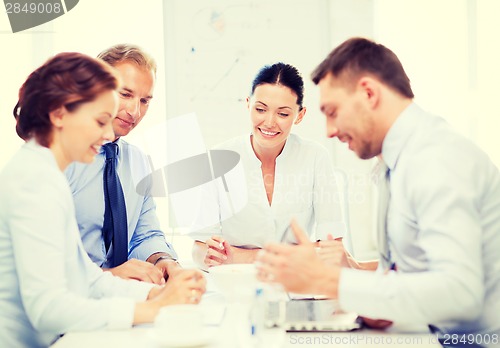 Image of business team having meeting in office