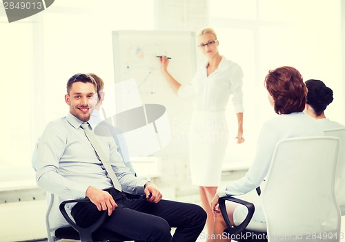 Image of businessman on business meeting in office