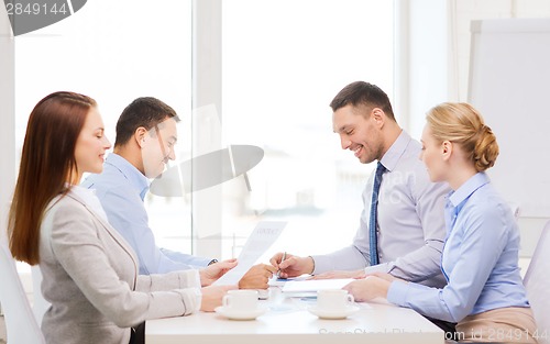 Image of business team having meeting in office