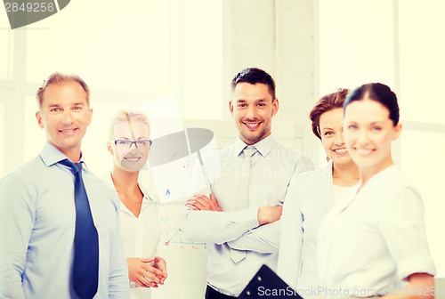 Image of friendly business team in office