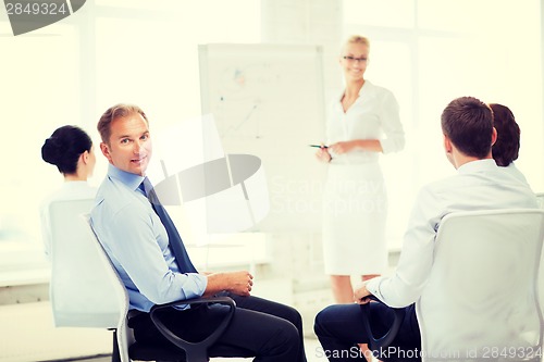 Image of businessman on business meeting in office