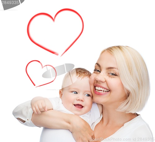 Image of happy mother with smiling baby