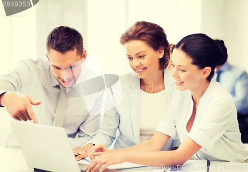 Image of business team having discussion in office