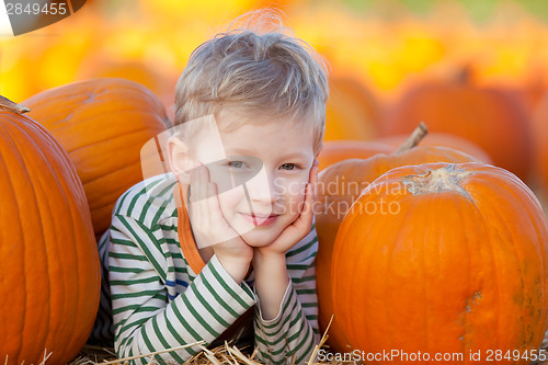 Image of boy at pumpkin patch