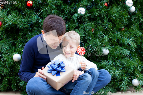 Image of family at christmas