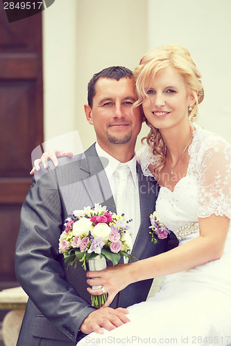 Image of beautiful young wedding couple