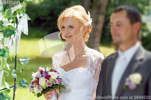 Image of beautiful young wedding couple