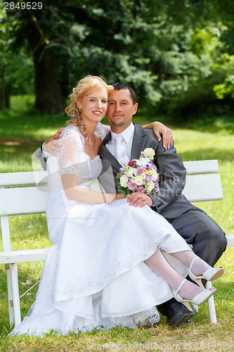 Image of beautiful young wedding couple