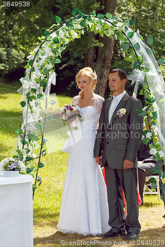 Image of beautiful young wedding couple