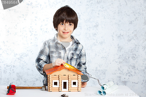 Image of boy builder