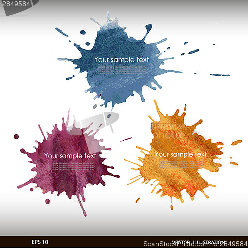 Image of Vector illustration of Splash watercolor banner