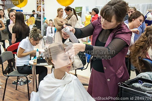 Image of Girl in a beauty salon