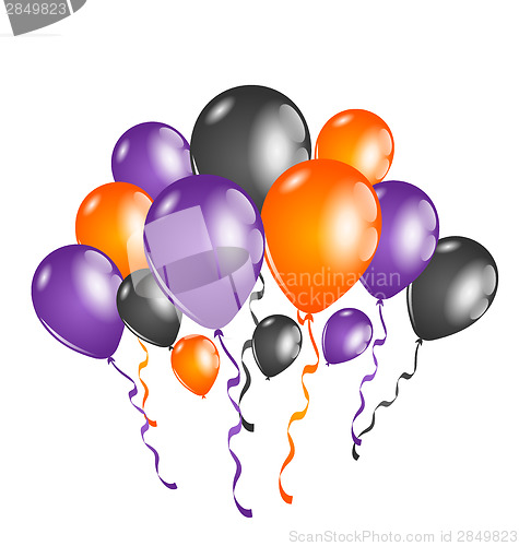 Image of Set colorful balloons for Halloween party