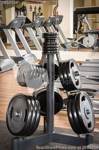 Image of Barbell plates rack