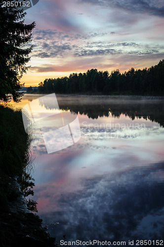 Image of Sunset over the northern river