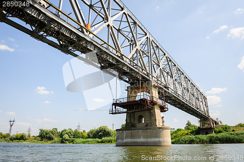 Image of Old railroad bridge across the Dniester near Ribnita, Moldova