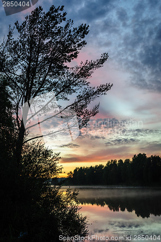 Image of Sunset over the northern river