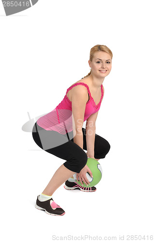 Image of Female throwing medicine ball exercise  phase 1 of 2