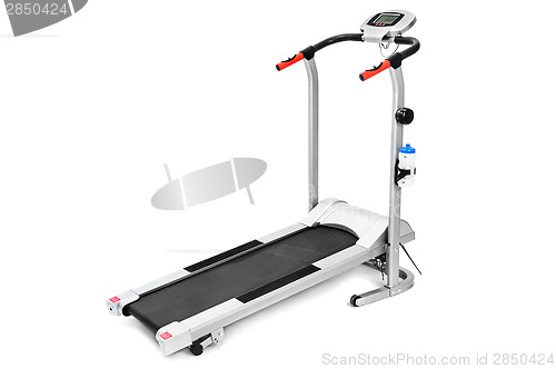 Image of gym equipment, treadmill for cardio workouts